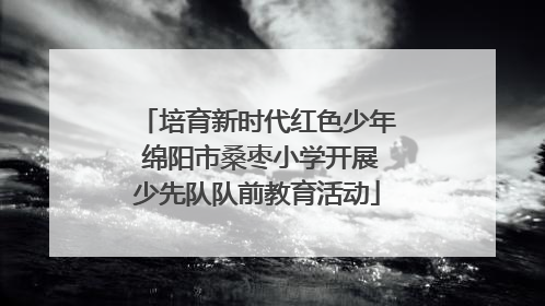 培育新时代红色少年 绵阳市桑枣小学开展少先队队前教育活动
